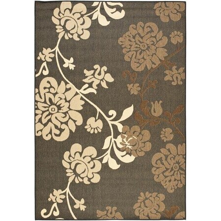 Safavieh 2 Ft. X 3 Ft. -7 In. Accent Indoor-Outdoor Courtyard- Black Natural And Brown- Machine Made Rug CY4027D-2